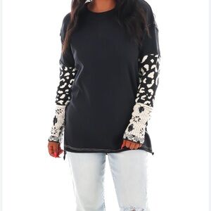 We the free people tiger cuff sweater
